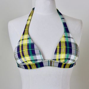 Victoria's Secret Preppy Plaid Bikini Halter Top S